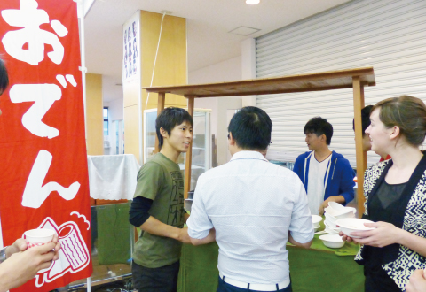 There was an Oden stand at the party.