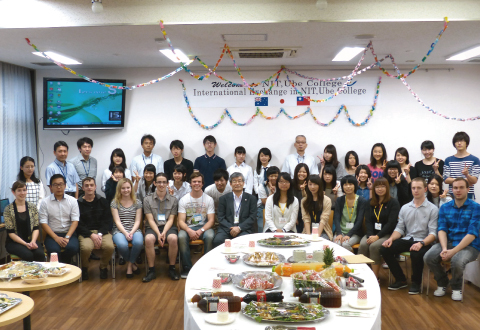 The group photo at the welcome party