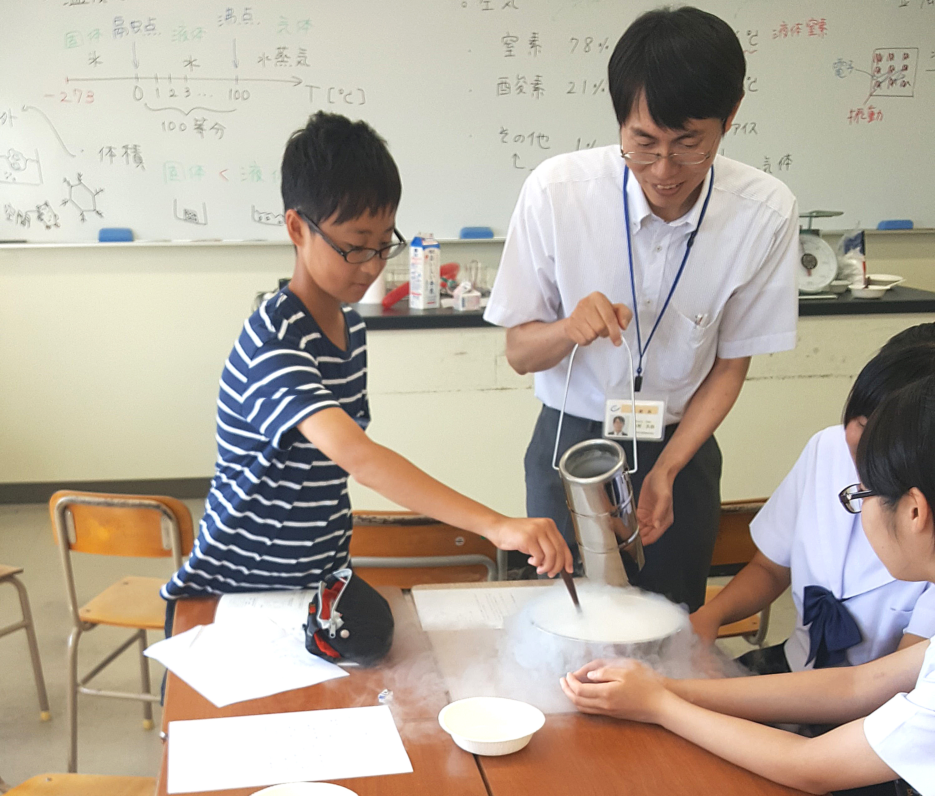 写真③アイスクリーム作りの様子2