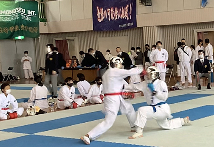 2021年県新人大会(組手)の様子